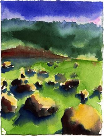 04 (Rocks), 14cmx19cm, Watercolour 04 (Rocks), 14cmx19cm, Watercolour